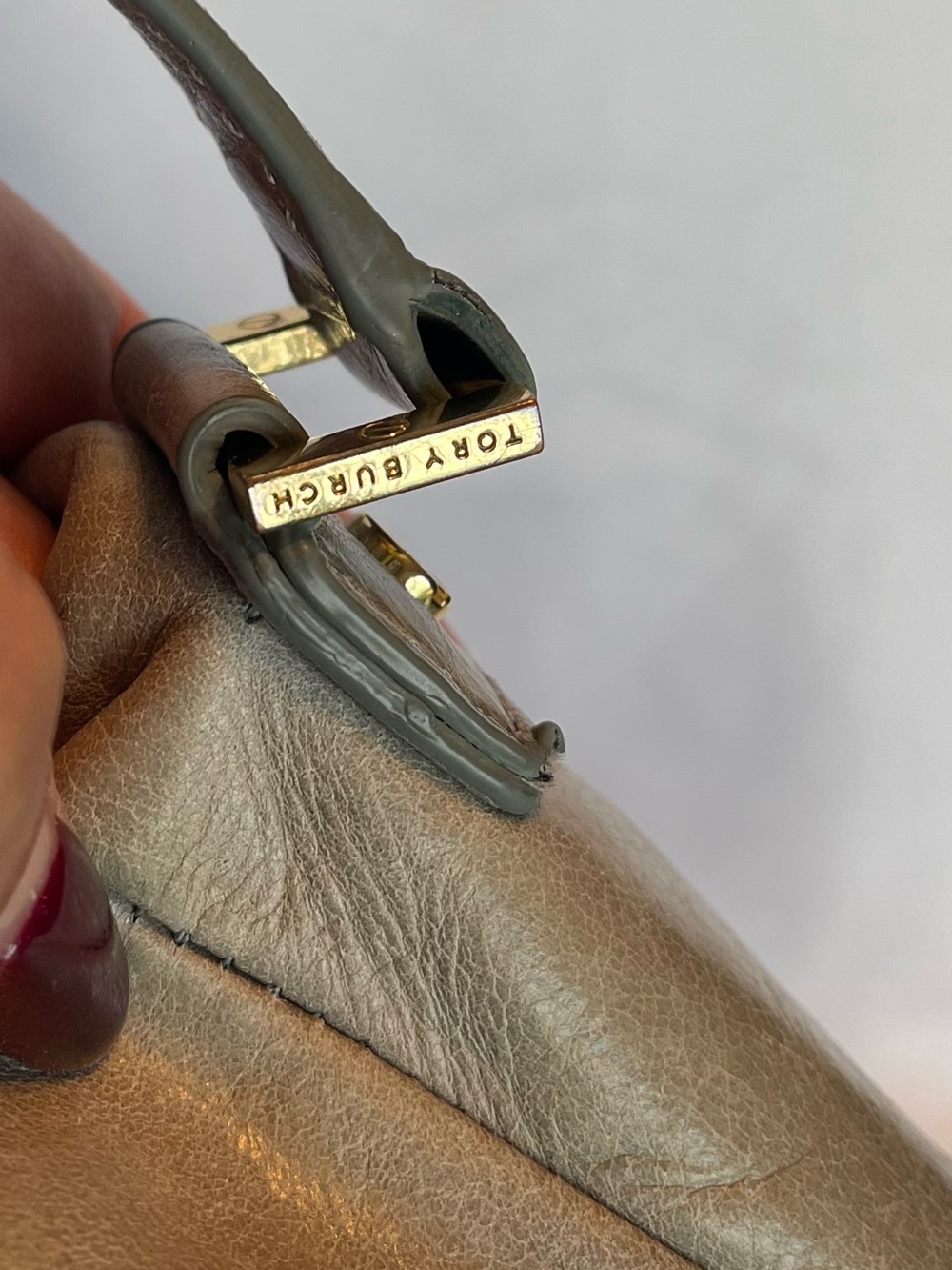 Tory Burch Olive Green Leather Hobo Bag - Picture 7 of 11
